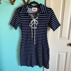 🆕 Solid & Striped Terrycloth Striped Polo Mini Dress